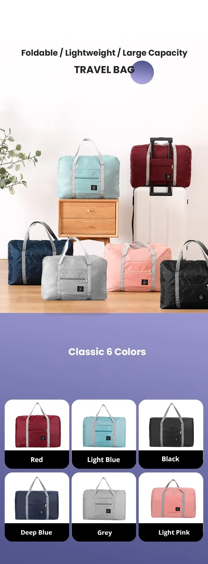Foldable Travel Duffel Bags