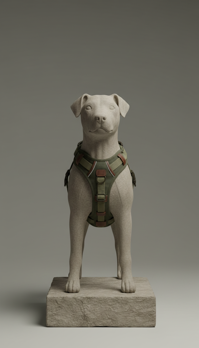 Trail harness with reinforced webbing